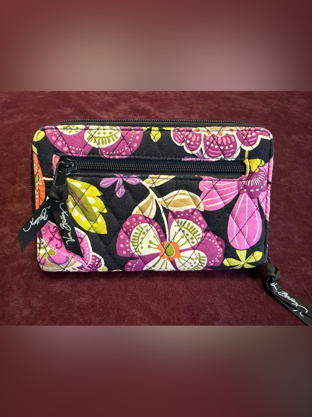 EUC Vera Bradley Turn Lock Wallet in Pirouette Pink - Picture 2 of 10